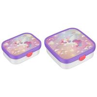 BROTDOSEN-SET Campus (2025) Unicorn Glow 2er Set - Violett/Weiß, Kunststoff (2/2/2cm) - Mepal