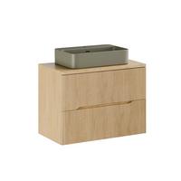 WASCHTISCH 80.6cm Isaline Helle Eiche - Braun, Holzwerkstoff (80.6/59/46cm) - Petits-meubles