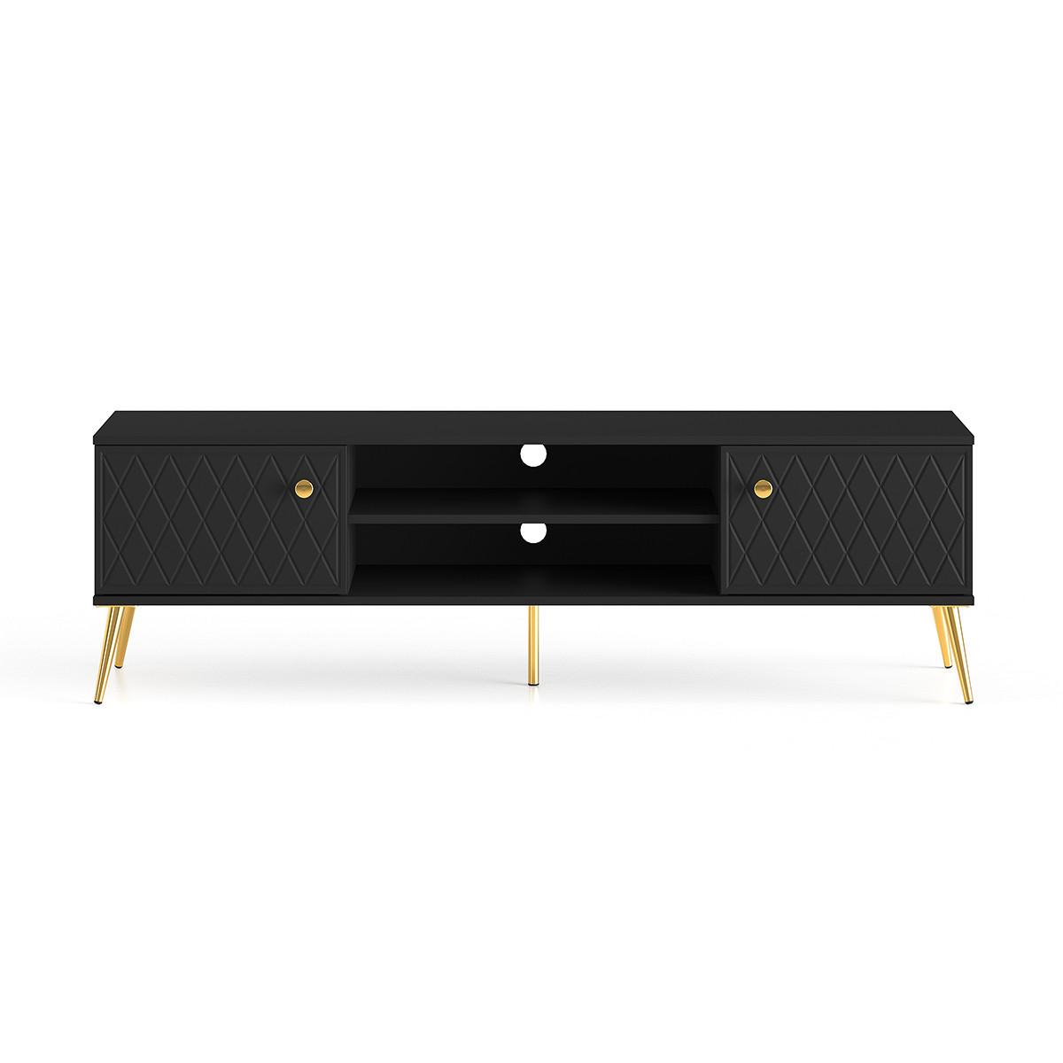 TV-MÖBEL Manoé Schwarz - Schwarz, Holzwerkstoff (160/49/40cm) - Petits-meubles
