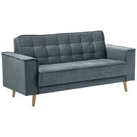 SOFA 2-Sitzer Kavindra Samtvelours azur - Aubergine, Kunststoff (180/84/78cm) - 58aufmkessel