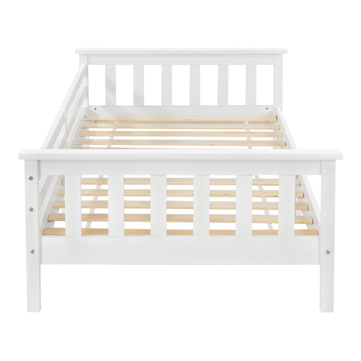 KINDERBETT Nuuk - Weiß, Holz (80/160cm) - [en.casa]