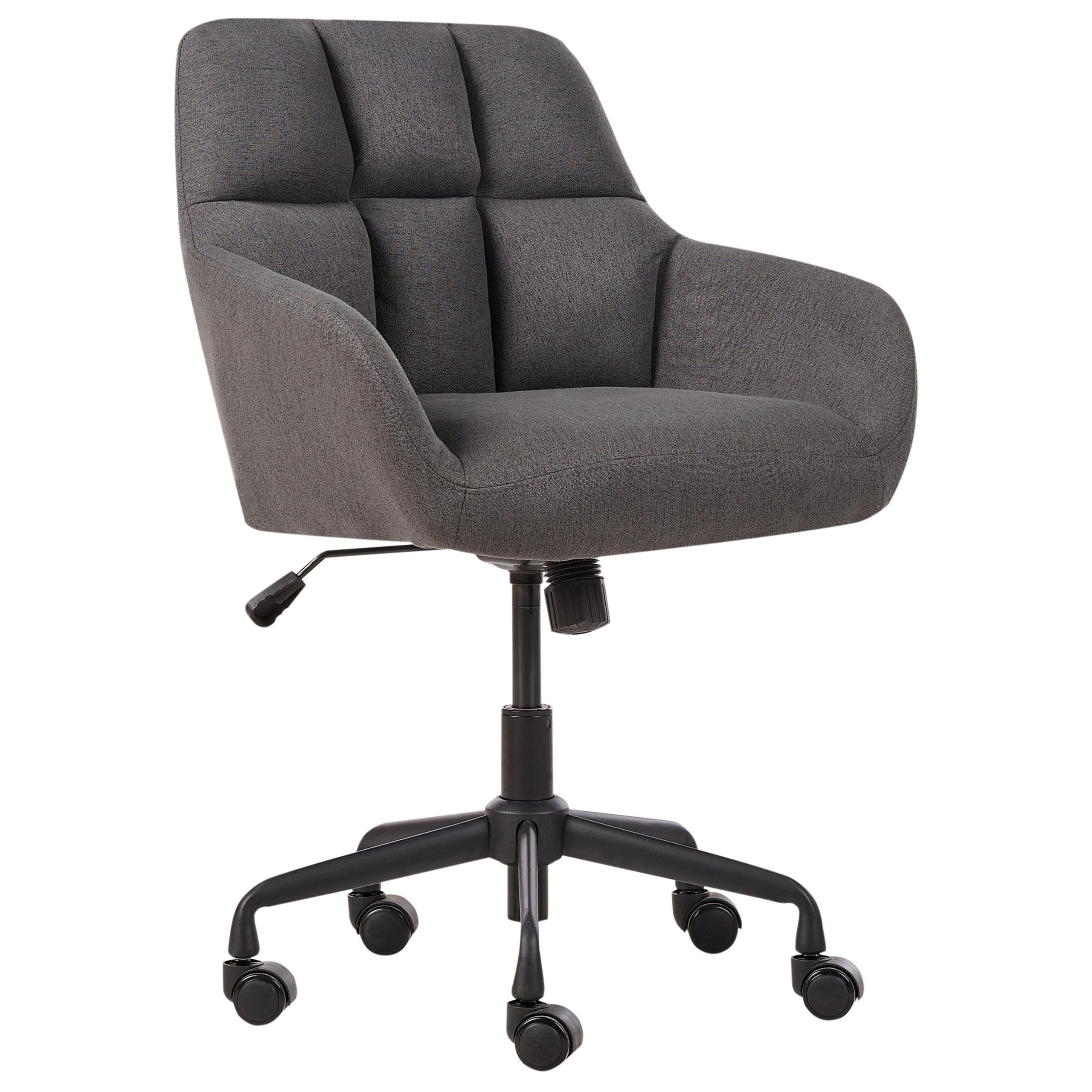 SCHREIBTISCHSTUHL Grau Palmdale - Grau, Textil (58/83/61cm) - Beliani