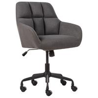 SCHREIBTISCHSTUHL Grau Palmdale - Grau, Textil (58/83/61cm) - Beliani