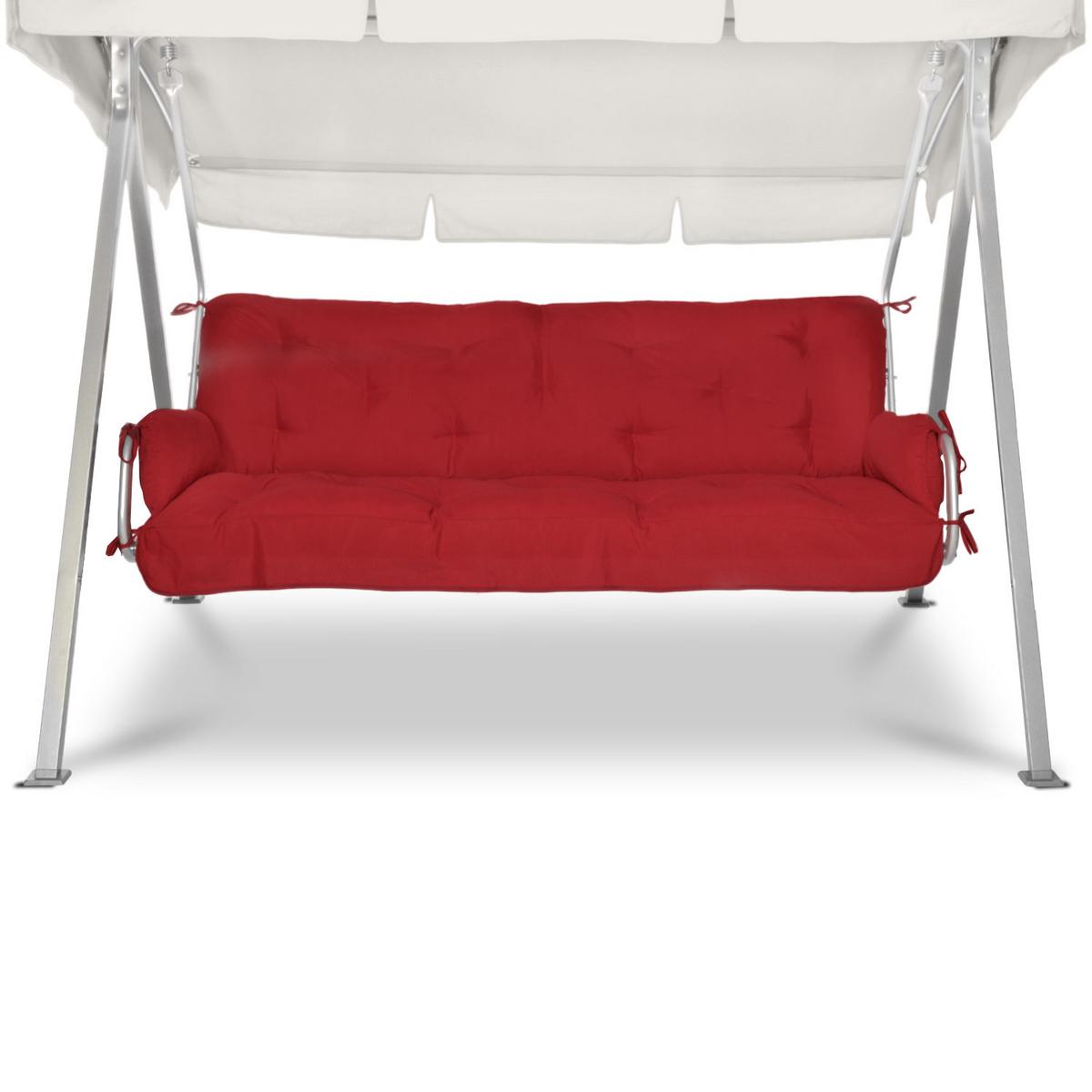 AUFLAGE für Hollywoodschaukel Flair HS 180/50/8cm Rot - Rot, Textil (50/8/180cm) - Beautissu 
