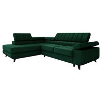 ECKSOFA Nord Premium, Seite: Links - Smaragdgrün/Anthrazit, Holz/Textil (264/203cm) - MIRJAN24