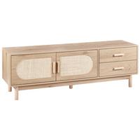 TV-MÖBEL Hellbraun Costello - Hellbraun/Braun, Holzwerkstoff (150/50/40cm) - Beliani