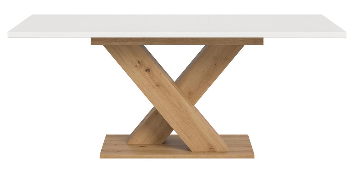 ESSTISCH weiß, Eiche Artisan, Küchentisch ausziehbar 150 - 190 cm - Weiß/Eiche Artisan, Holzwerkstoff/Metall (150/90/76cm) - Inn.Furn