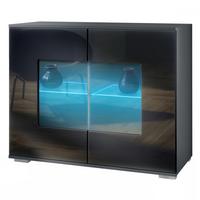 KOMMODE Grömitz Schwarz Hochglanz - Schwarz Hochglanz, Holzwerkstoff (92.5/75.5/35cm) - Vladon