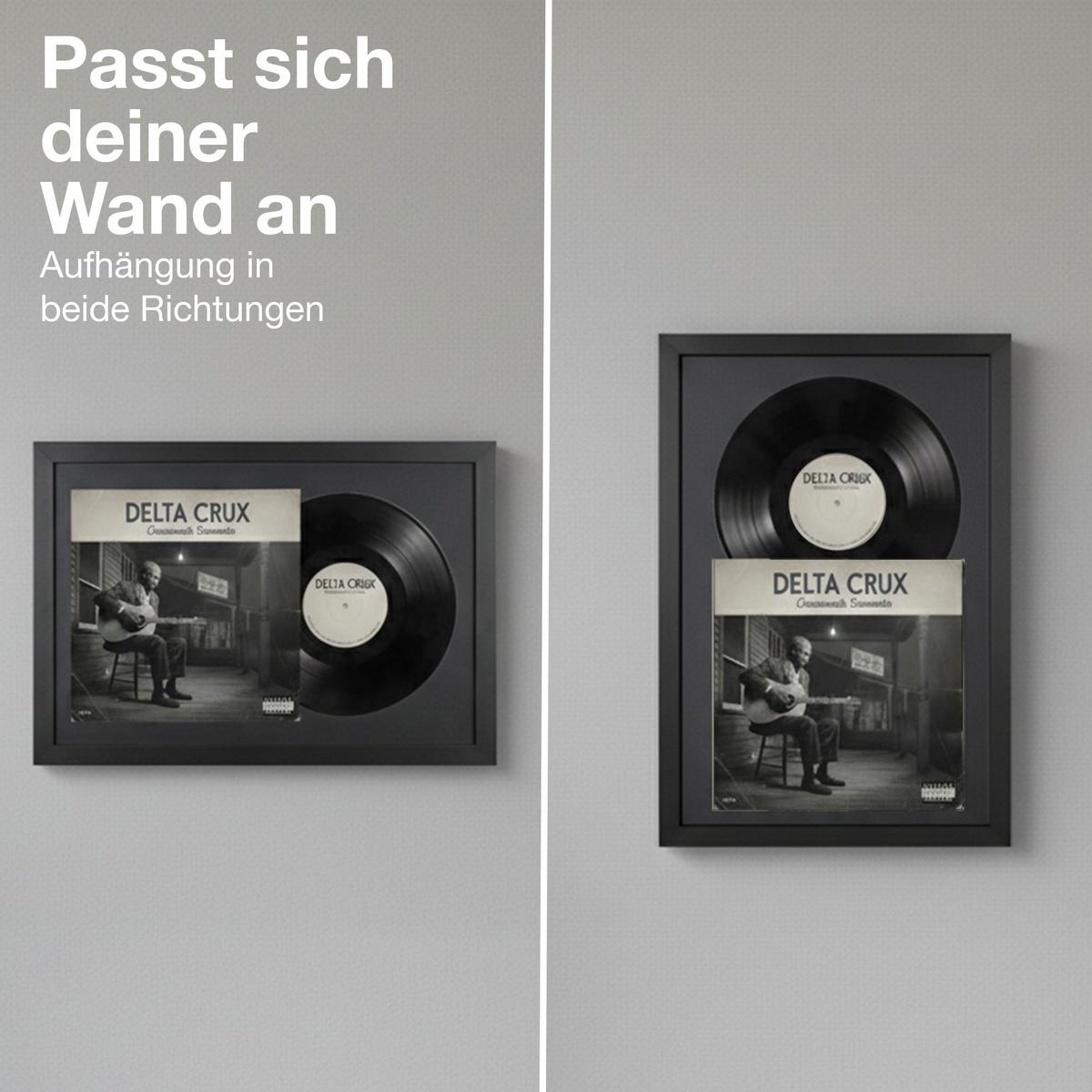 SCHALLPLATTEN BILDERRAHMEN 40/60 2er Set - Silberfarben, Holz (60/40cm) - K-Möbel