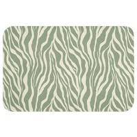 BADEMATTE Zebra - Motiv - Grün 60x40 cm - Salbeigrün, Textil (60/40cm) - OnlyWow
