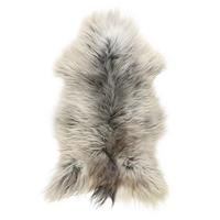 LAMMFELL Schnuckenfell Naturfarbe Langwolle Schwedisch ca. 120 cm - Weiß/Braun, Fell (60/120cm) - Provellus