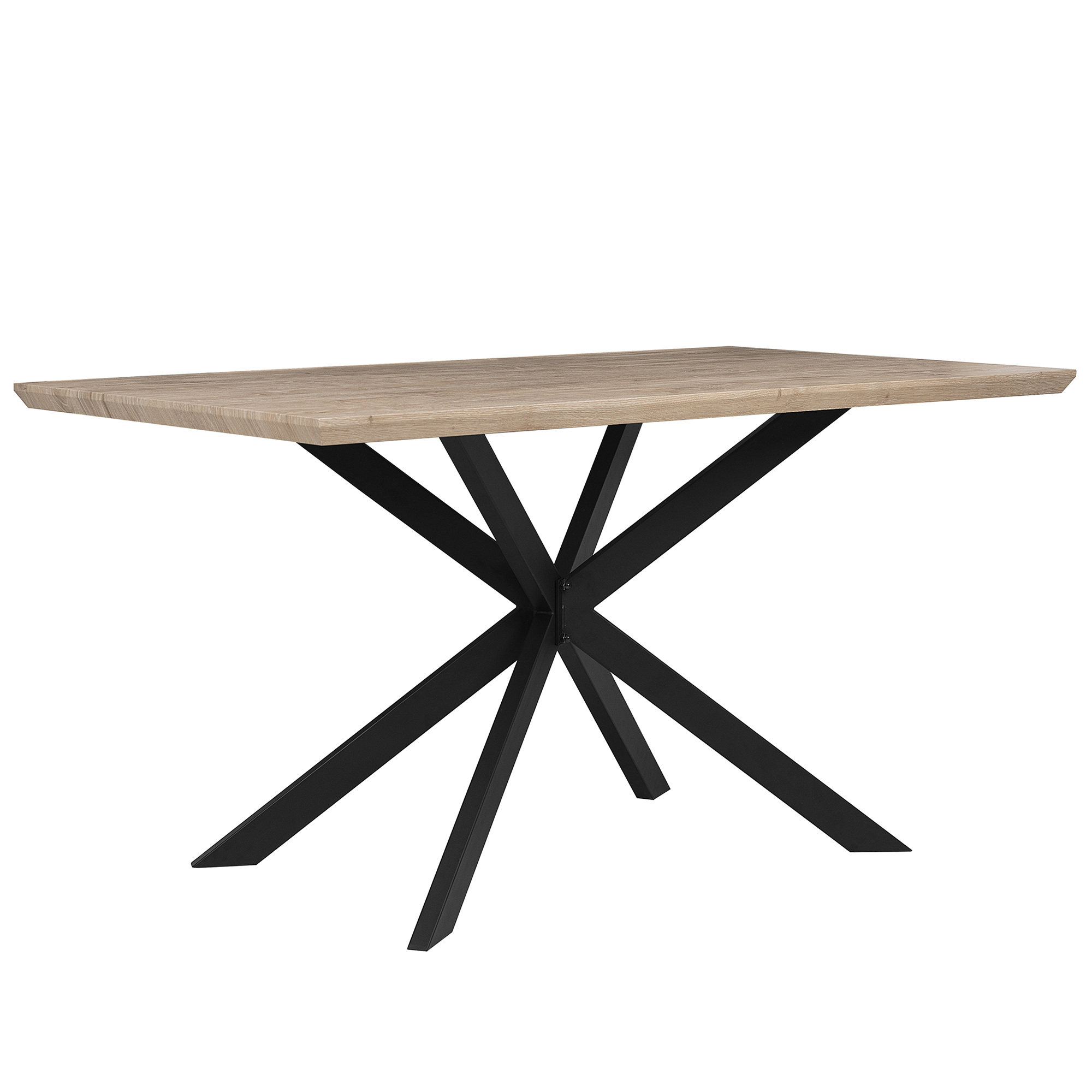 ESSTISCH 140/80/75 cm Hellbraun, Schwarz Rechteckig Spectra - Hellbraun, Holzwerkstoff (140/80/75cm) - Beliani