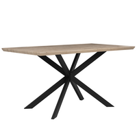ESSTISCH 140/80/75 cm Hellbraun, Schwarz Rechteckig Spectra - Hellbraun, Holzwerkstoff (140/80/75cm) - Beliani