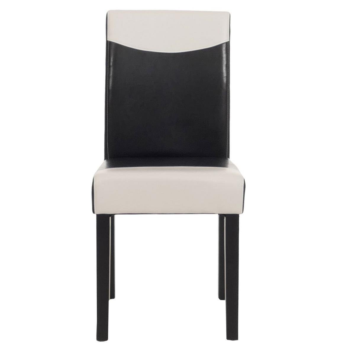 ESSZIMMERSTUHL Schwarz, Weiß 2er-Set - Schwarz/Weiß, Textil (43/90/56cm) - MCW