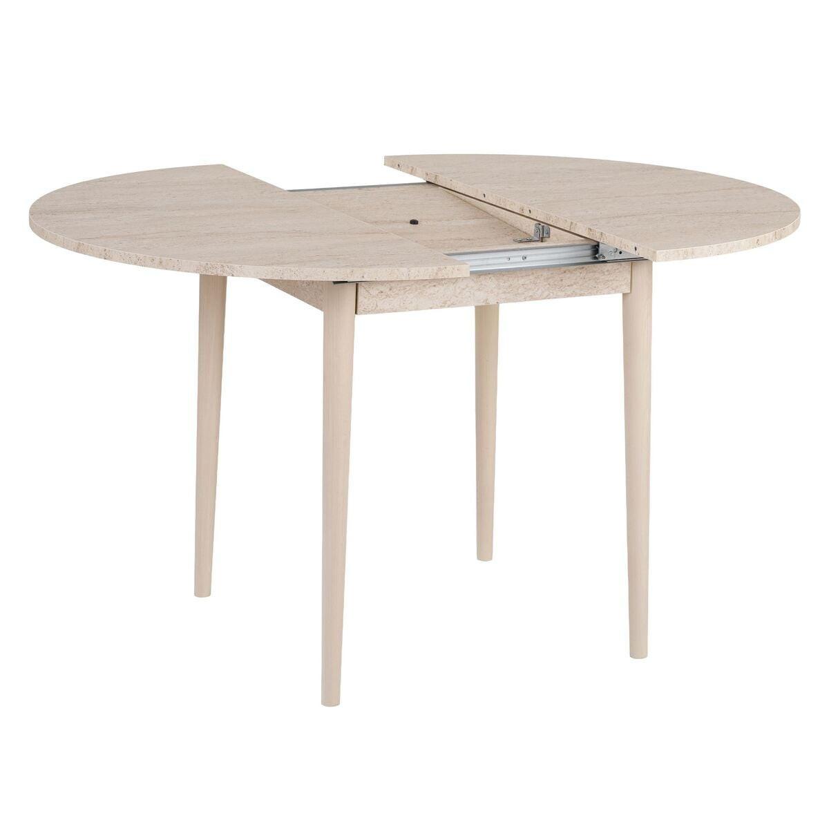 ESSTISCH ausziehbarer von 100 bis 131 cm mit runder Tischplatte 100/100/75 cm - Eiche Artisan, Holzwerkstoff (111/100/75cm) - Calicosy