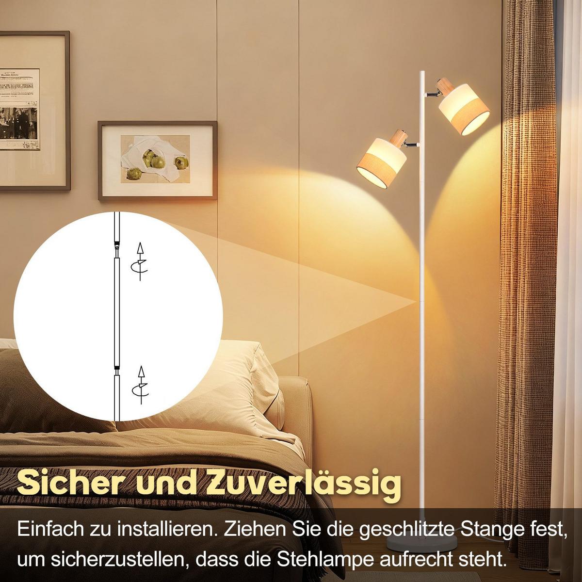 STEHLAMPE CALDWELL Ⅲ 27/22/145 cm - Schwarz, Metall (27/22/145cm) - Nettlife