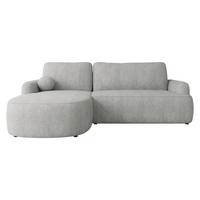 ECKSOFA Loridu, Seite: Links - Hellgrau/Schwarz, Holz/Kunststoff (250/174cm) - MIRJAN24