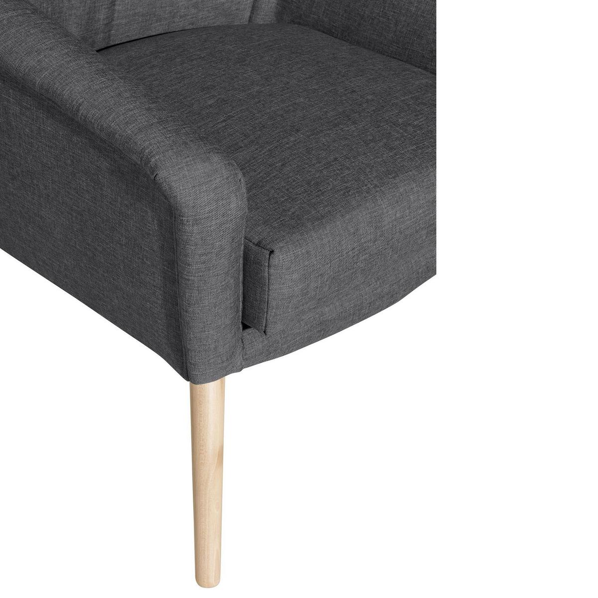 SESSEL Kachka Bezug Flachgewebe Buche natur / graphit - Graphitfarben, Kunststoff (67/81/71cm) - 58aufmkessel