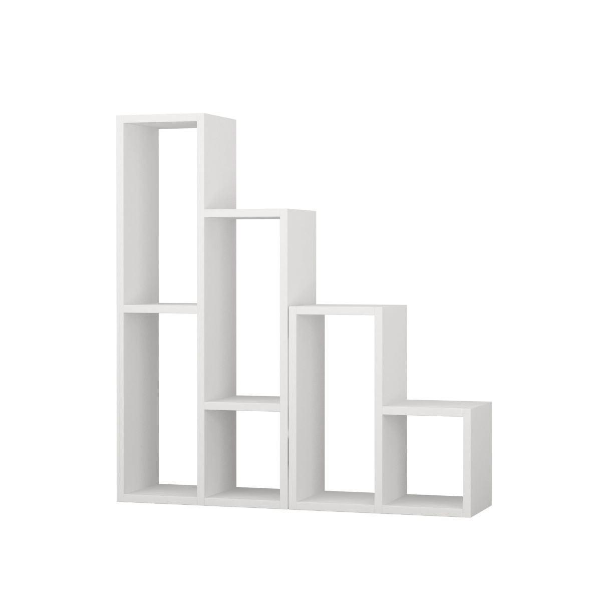 REGAL 10 Fächer H89 cm - Sule - Weiß, Holzwerkstoff (20/89/18cm) - Calicosy