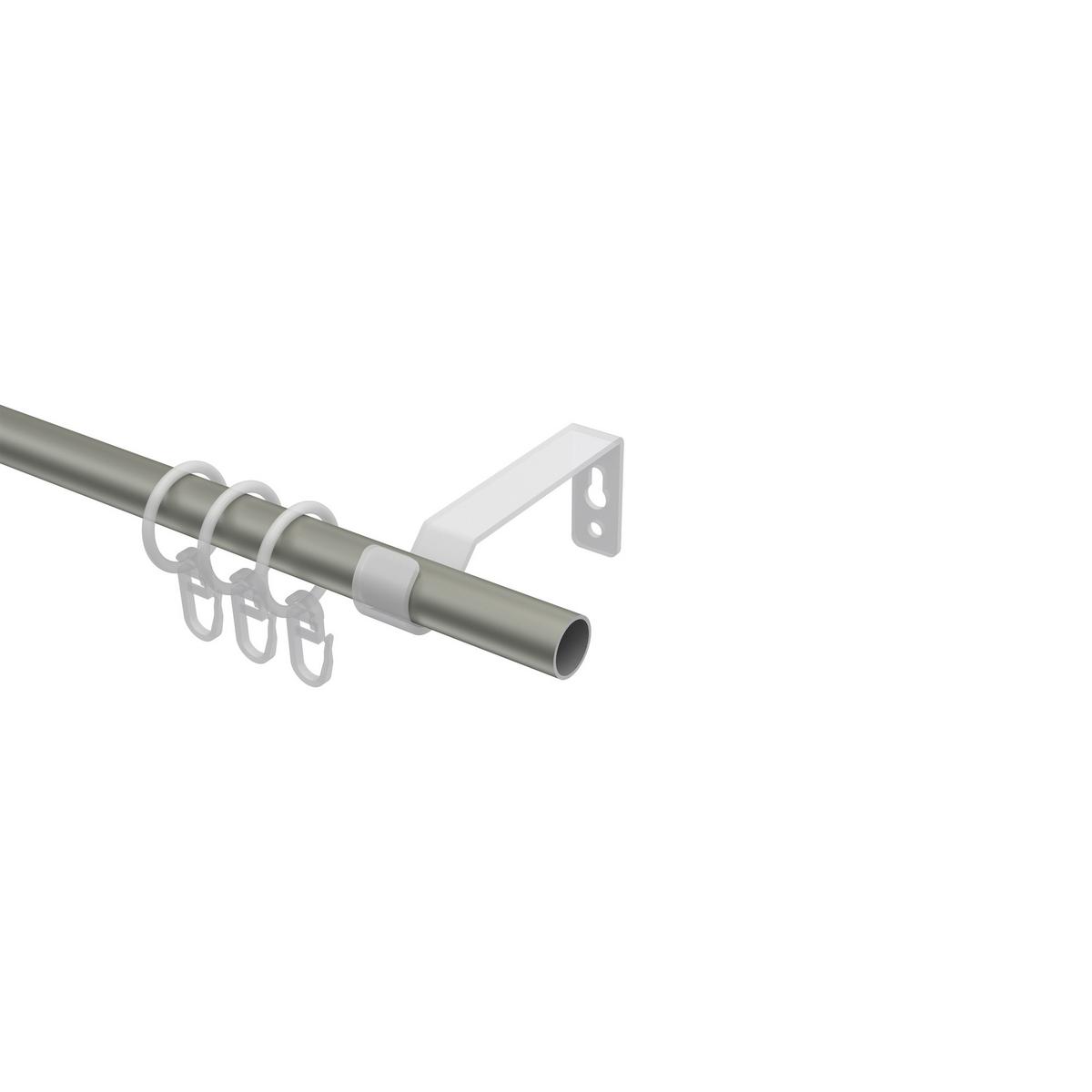 GARDINENSTANGE Olymp Matteo 100 cm, 1-läufig, 16 mm Ø Chrom matt - Chromfarben/Nickelfarben, Metall (100cm) - INTERDECO