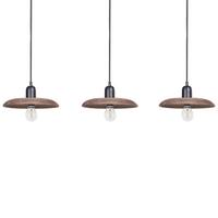 HÄNGELEUCHTE Manjeera 17/92/107 cm - Dunkelbraun, Holz (17/92/107cm) - Beliani