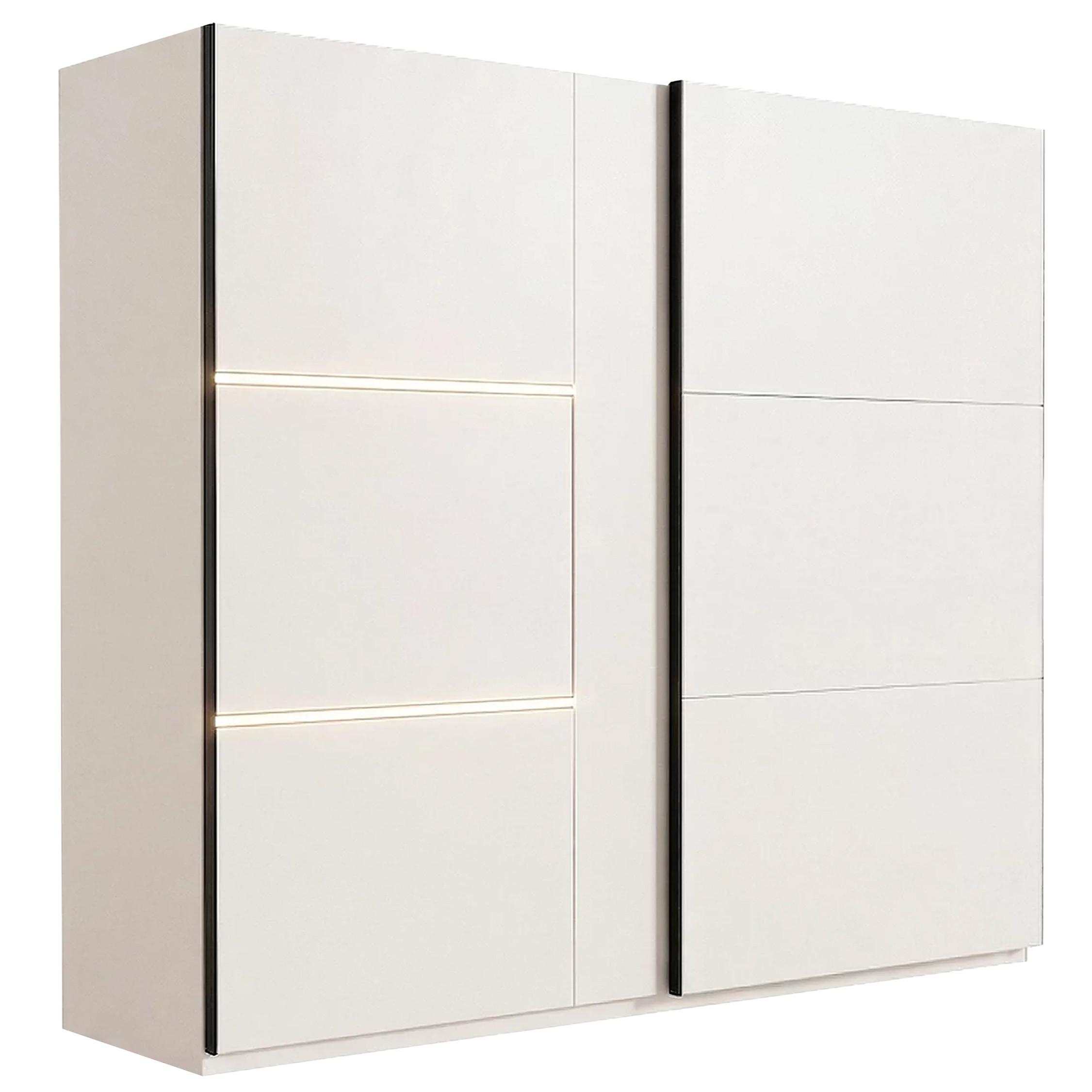 SCHWEBETÜRENSCHRANK Travis mit 2 Türen und LED-Beleuchtung, 250 cm, Kaschmir - Kaschmir, Holzwerkstoff (250/215/65cm) - Beautysofa