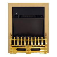 ELEKTROKAMIN Kaminofen 1000/2000W Elektrischer Kamin Standkamin Gold - Goldfarben, Metall (18.5/59.2/48.2cm) - HOMCOM