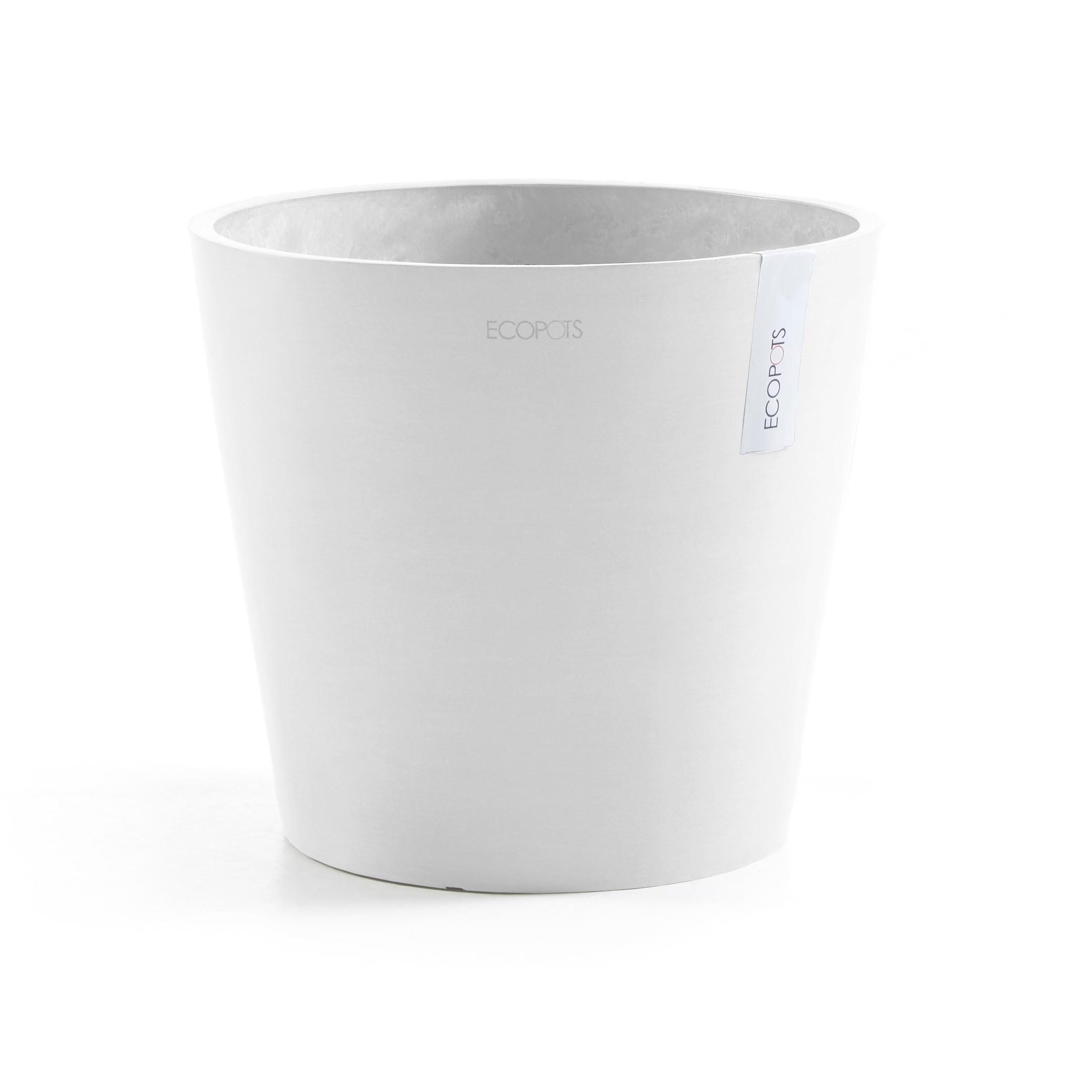 BLUMENTOPF mit Wasserreservoir Amsterdam 30/25,9 cm Weiß - Weiß, Kunststoff (30/25.9cm) - Ecopots