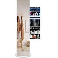 SCHMUCKSCHRANK 167cm Weiß - Weiß, Holz (50/167/50cm) - COSTWAY