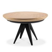 ESSTISCH GLOBO Ausziehbar 120 - 220 / 120 x 76 cm - Eichefarben/Schwarz, Holz (120/120/76cm) - MASSENO