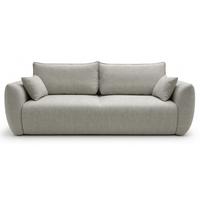 3-SITZER SCHLAFSOFA Zordo Chenille Graubeige - Taupe/Schwarz, Kunststoff/Textil (238/91/102cm) - Selsey