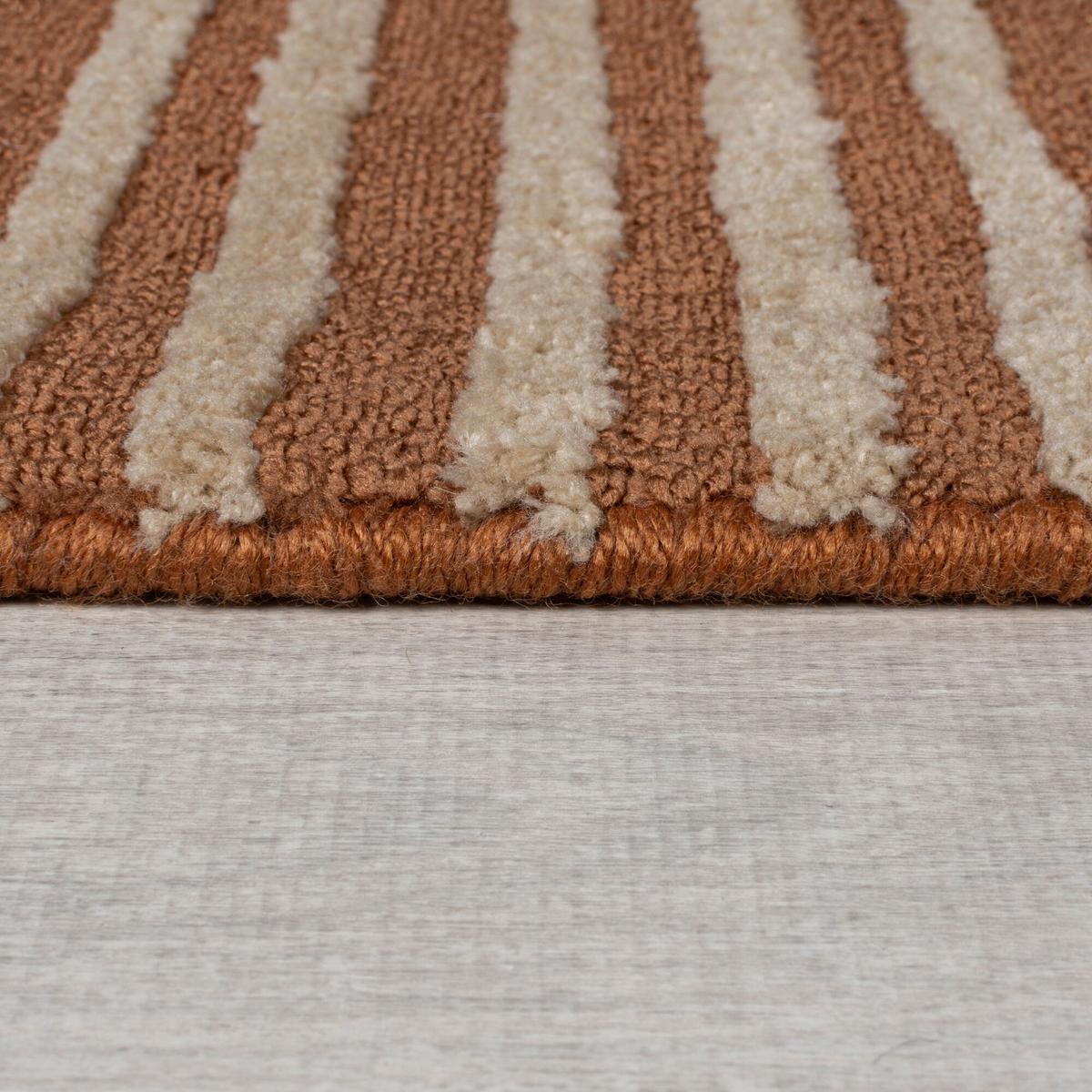TEPPICH ARLEN, geometrisch, Terrakotta, 120 x 170 cm - Orange, Textil (170/120cm) - KADIMA DESIGN