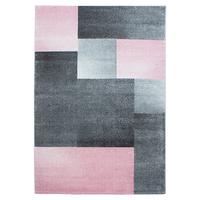 TEPPICH Kurzflor SOLDA in Rosa, kariert, 160 x 230 cm - Rosa, Textil (160/230cm) - KADIMA DESIGN