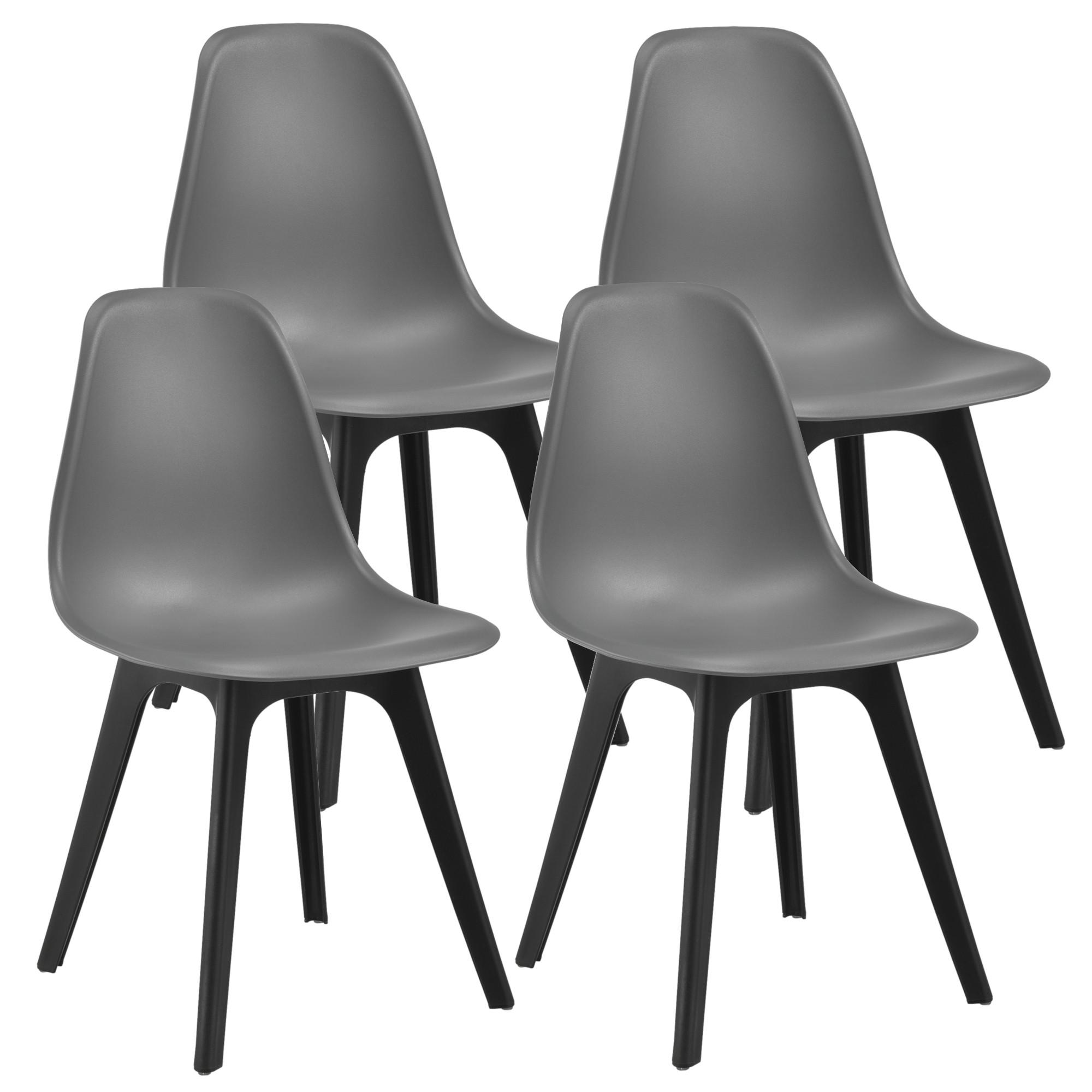 ESSZIMMERSTUHL-SET 4 TLG. Brevik - Grau, Textil (54/83/48cm) - [en.casa]