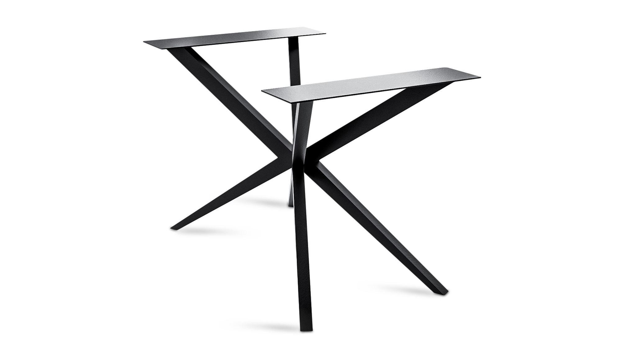 TISCHGESTELL Darby 116x72x Esstischgestell Metall Schwarz - Schwarz, Metall (72/1/116cm) - 58aufmkessel