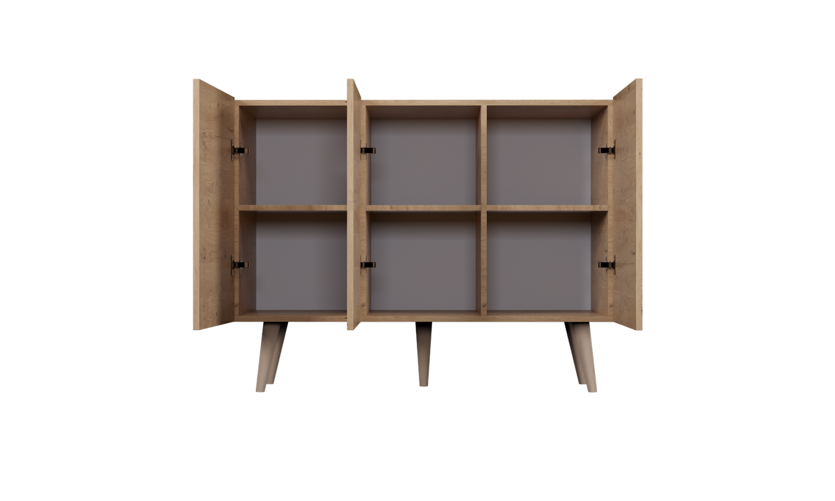 KOMMODE Toronto Eiche 39,9/95,5/120 - Eiche Artisan, Holzwerkstoff (40/96/120cm) - RAUMHIRSCH FURNITURE