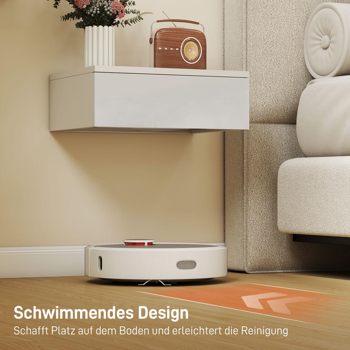 NACHTTISCH 2er Set Spanplatte Weiß - Weiß, Holzwerkstoff (30/14/40cm) - HOMCOM