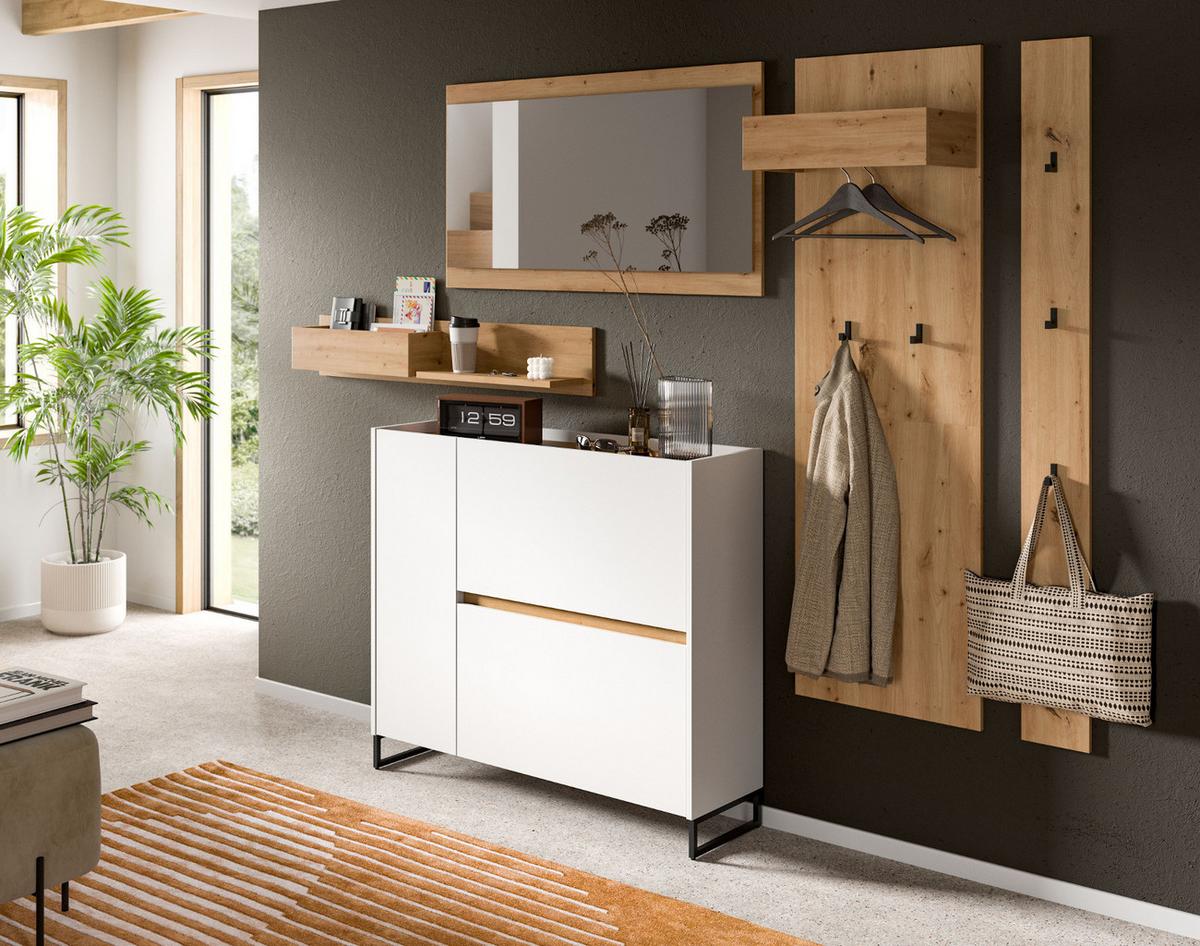 GARDEROBENSPIEGEL in Artisan Eiche, Wandspiegel 110 x 60 cm Borga - Eiche Artisan, Holzwerkstoff (110/60/6cm) - Inn.Furn
