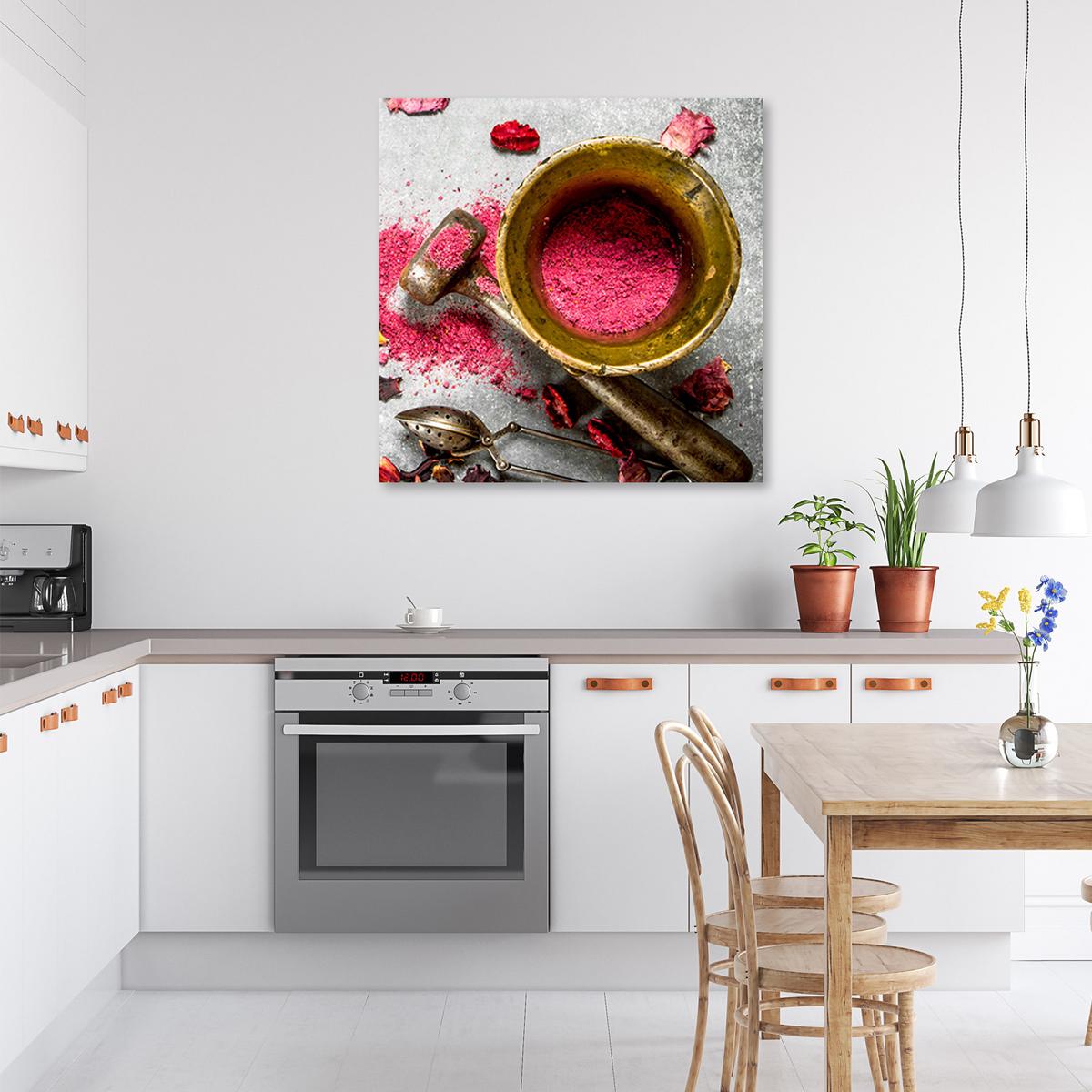 WANDBILD rosa staub - Pink, Textil (40/40cm) - Feeby