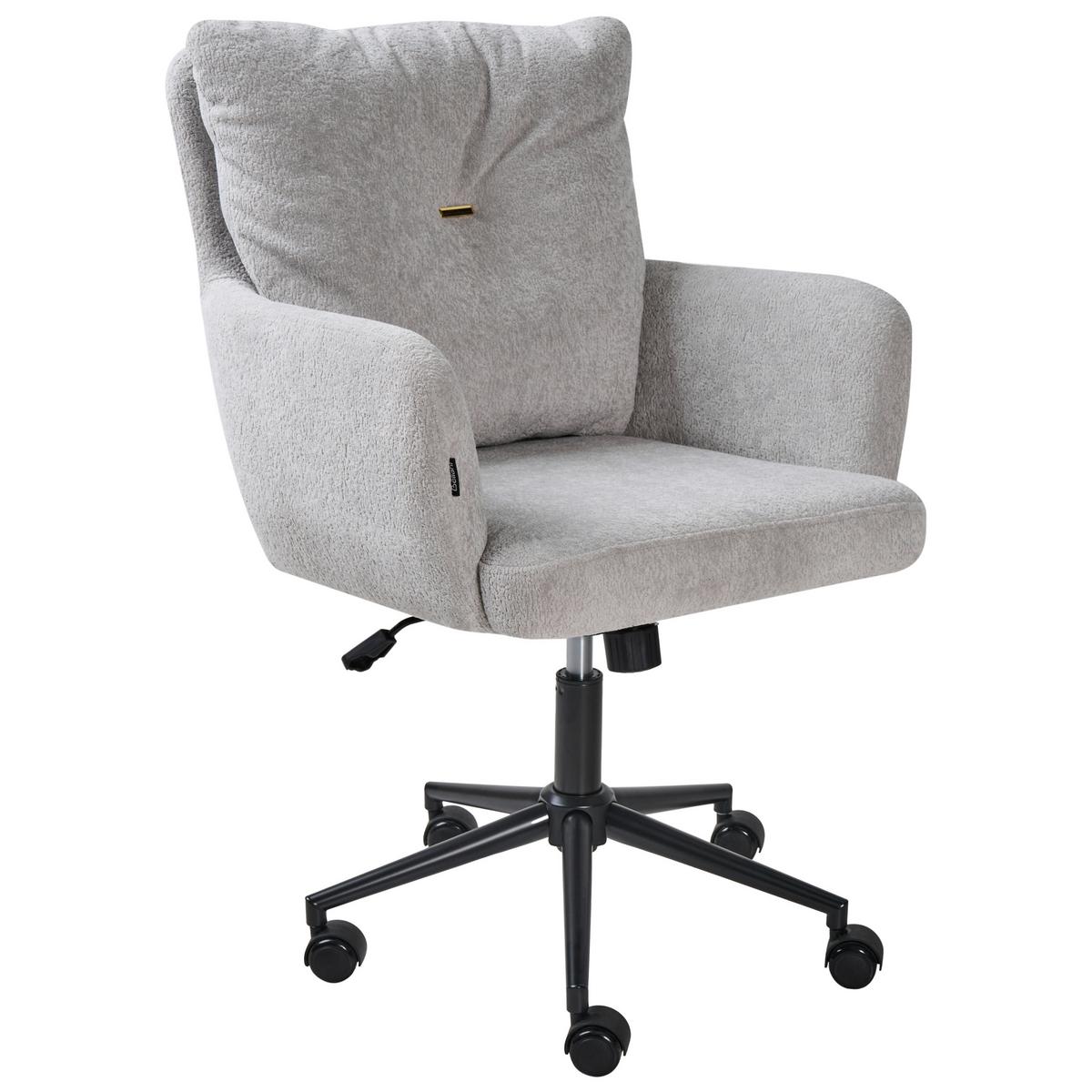 SCHREIBTISCHSTUHL Grau Alpine - Schwarz/Grau, Kunststoff (61/90/71cm) - Beliani