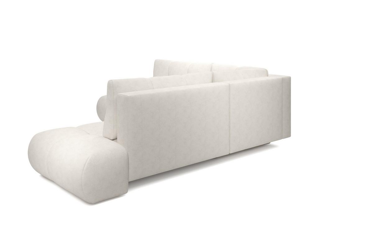 ECKSOFA DUCA II R-S Grau Chenille mit Schlaffunktion - Creme, Holz (266.5/266.5cm) - MASSENO