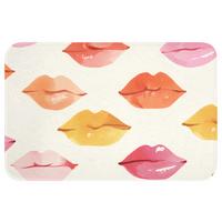 WC-VORLEGER Lippen - Bunt - Glänzend Toilettenvorleger 60x40 cm - Rosa, Textil (60/1cm) - OnlyWow