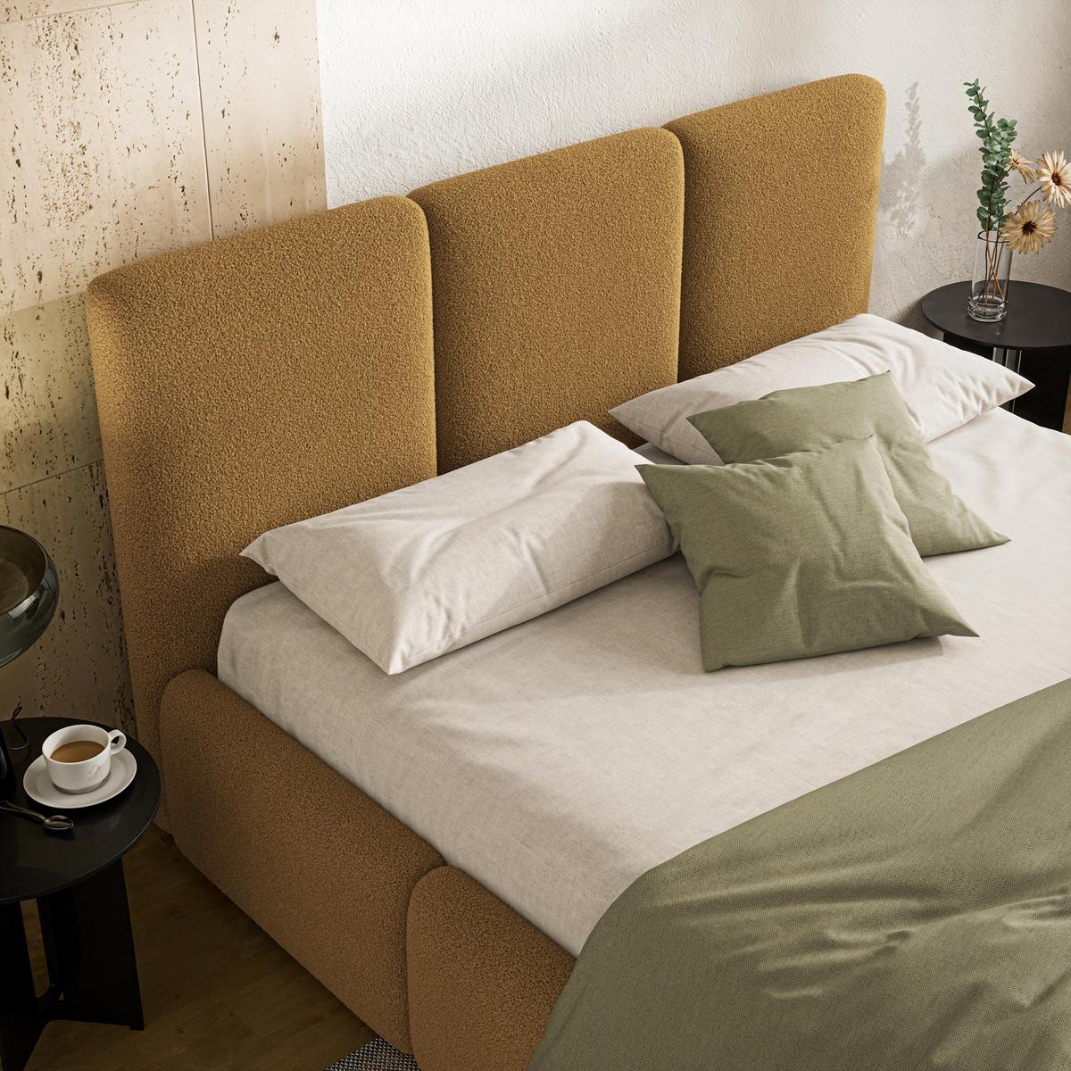 POLSTERBETT ARSIL 120x200 cm mit Bettkästen - Orange - Orange, Holz/Textil (120/200cm) - MASSENO