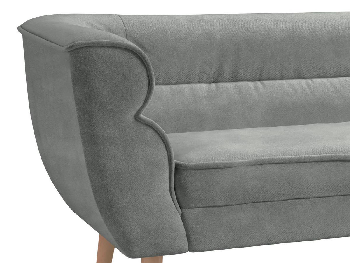 SOFA Bal 2 - Hellgrau/Naturfarben, Holz/Textil (142/75/74cm) - MIRJAN24