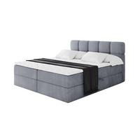BOXBETT mit Matratze H3 - FAMA - 160x200 cm Grau Casablanca - Grau, Holzwerkstoff (160/200cm) - ALTDECOR