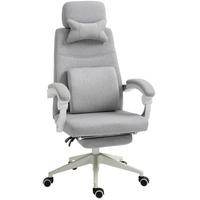 BÜROSTUHL Gamingstuhl Ergonomisches Design Polyester Schaumstoff Kunststoff - Grau, Kunststoff (68/117/62cm) - Vinsetto