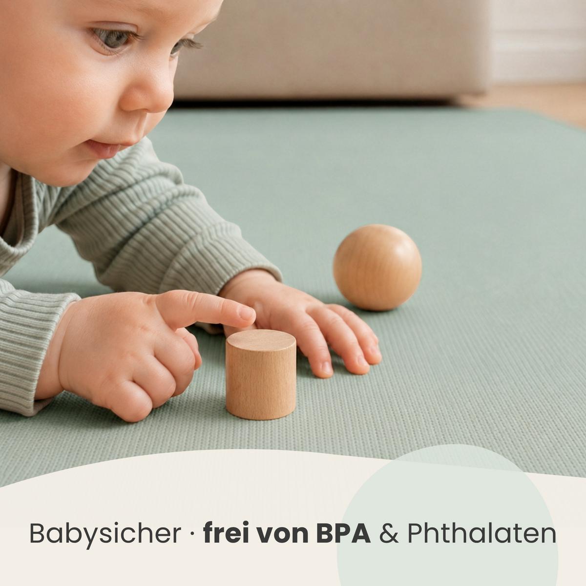 SPIELMATTE ab Null - 90 cm Baby Puzzlematte Mint - Mintgrün, Kunststoff (30/30cm) - Littletom