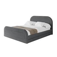 POLSTERBETT mit Bettkasten, Fußteil und Lattenrost, Boxbett ohne Matratze - LERIS-Z 180x200 Dunkelgrau - Anthrazit, Holzwerkstoff/Textil (180/200cm) - ALTDECOR