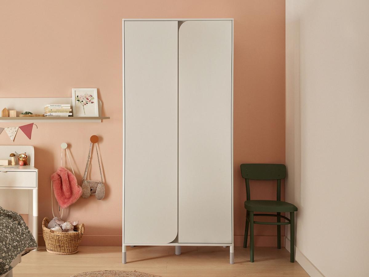 KINDERKLEIDERSCHRANK Harmony 2D HR01 - Kaschmir/Trüffeleichefarben, Holzwerkstoff/Metall (92/201/50cm) - MIRJAN24