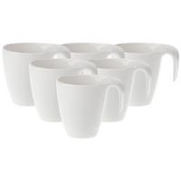 KAFFEEBECHER Flow weiß 280 ml 6er Set - Weiß, Keramik (0.28L) - Villeroy & Boch